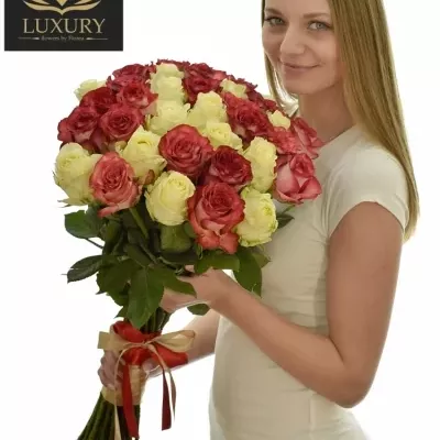 Kytice 35 luxusních růží DAPHNE