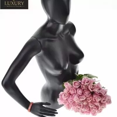 Kytice 35 luxusních růží PINK AVALANCHE+ 50cm