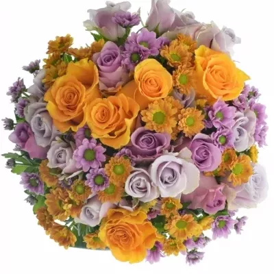 Míchaná kytice 35 vícebarevných květin AILIN 35 cm