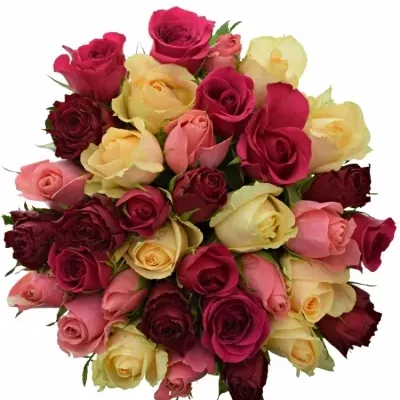 Kytice 35 míchaných růží LILA MELORA 50cm