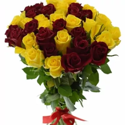 Kytice 35 míchaných růží RED DELTA 50cm