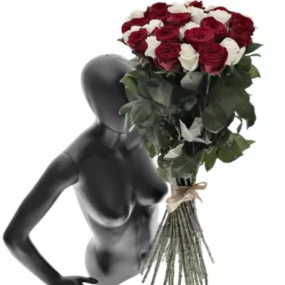 Kytice 35 míchaných růží TAMARA 90cm