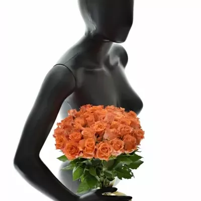 Kytice 35 oranžových růží JULISCHKA 40cm
