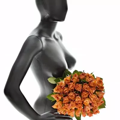 Kytice 35 oranžových růží MARIYO! 80cm