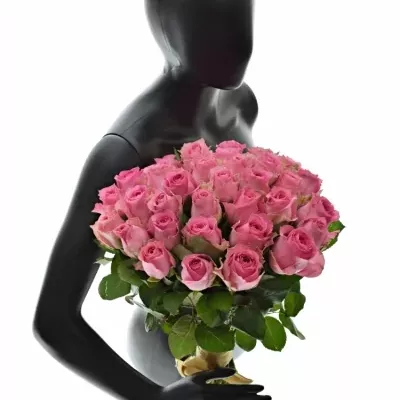 Kytice 35 růžových růží SHANGHAI LADY 40cm 