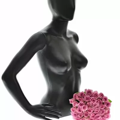 Kytice 35 růžových růží VIDEO 40cm