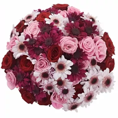 Míchaná kytice 39 ks MARIANNE 45cm