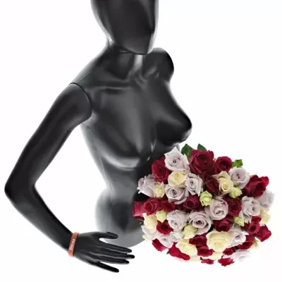 Kytice 55 míchaných růží LORRIESS