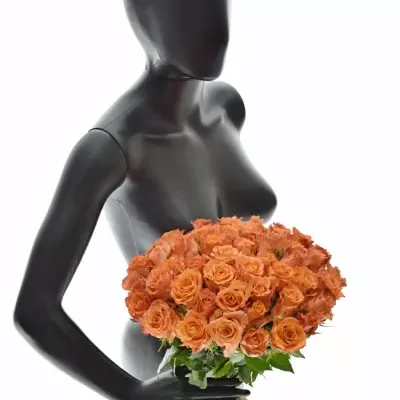 Kytice 55 oranžových růží JULISCHKA 40cm