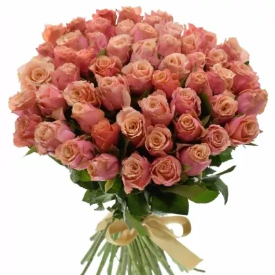 Kytice 55 oranžových růží LEXSON 50cm