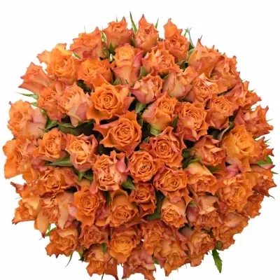 Kytice 55 oranžovýcz růží MARIYO! 60cm