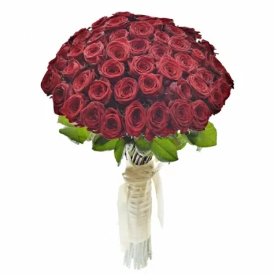 Kytica 55 červených ruží RED NAOMI! 60cm