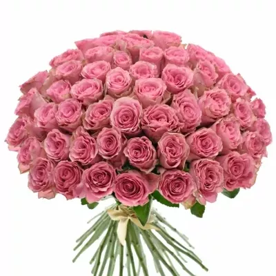 Kytice 55 růžových růží LOVELY RHODOS