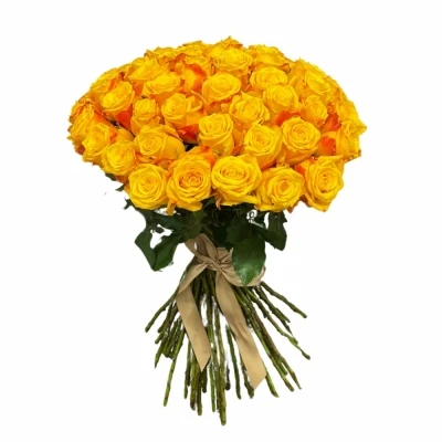 Kytice 55 žlutých růží CANDLELIGHT