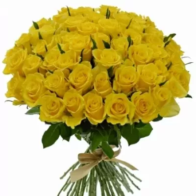 Kytice 55 žlutých růží SONRISA