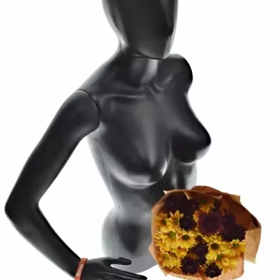 Kytice 7 chryzantém ORANGE SMOKEY