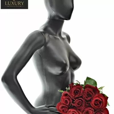 Kytice 9 luxusních růží EVER RED