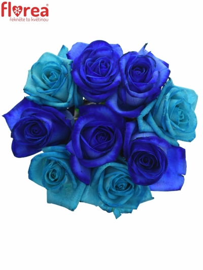 Míchaná kytice 9 ks BLUE ADRIANA 60cm