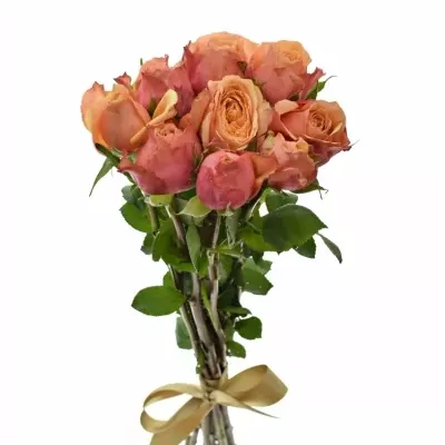 Kytice 9 oranžovočervených růží ALTAMODA 60cm