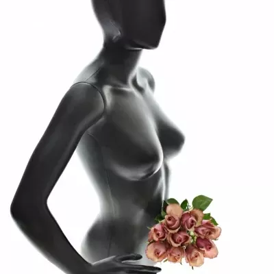 Kytice 9 oranžových růží VINTAGE 50cm