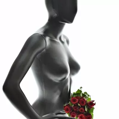 Kytice 9 rudých růží RED TORCH 60cm