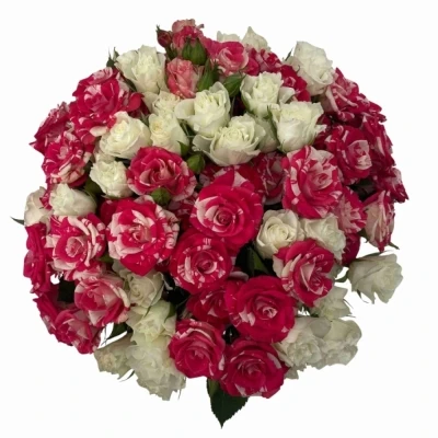 Kytice míchaná 100+ květů růží KRISTINA 40 cm