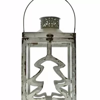 LANTERN WOOD GREY 28x15x15cm