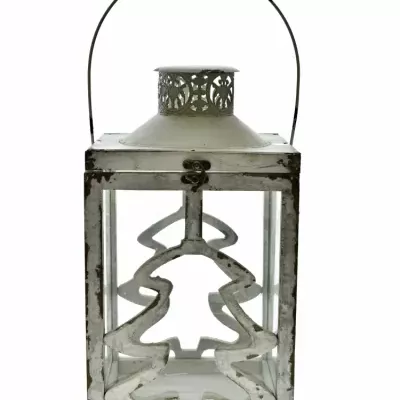 LANTERN WOOD GREY 28x15x15cm