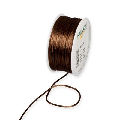 Saténový provázek hnědý 2mm x 50m