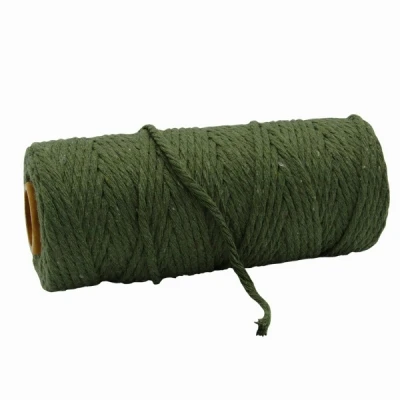 Macramé šňůra – Ø 3 mm x 100 m (250 g) mechově zelená