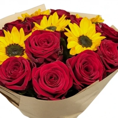 Míchaná kytice 19 vícebarevných květin MARGITA