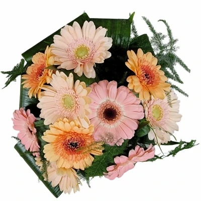 Míchaná kytice 23 vícebarevných květin LARISA 40 cm