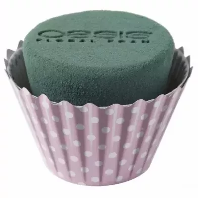 OASIS FLORAL CUPCAKE PUNTÍK RŮŽOVÝ Ø12cm