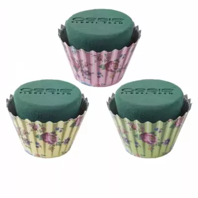 OASIS FLORAL CUPCAKE KVĚTY SLONOVÁ KOST Ø8cm