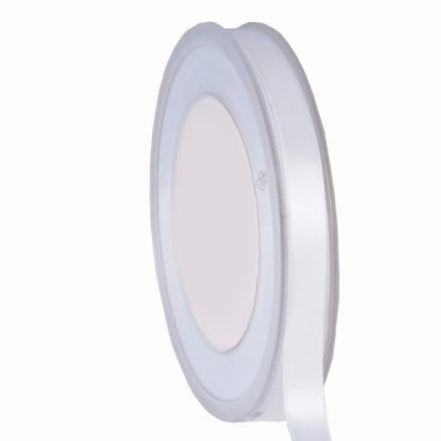 Oboustranná saténová stuha 10mm x 25m bílá