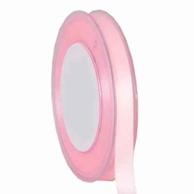 Oboustranná saténová stuha 10mm x 25m růžová 