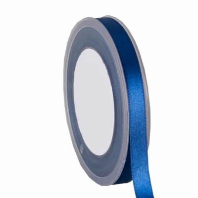 Oboustranná saténová stuha 10mm x 25m tmavě modrá