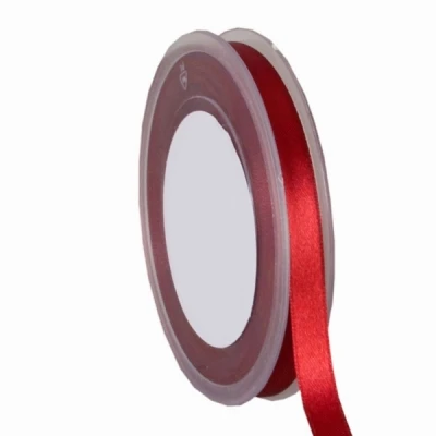 Oboustranná saténová stuha 10mm x 25m vínová