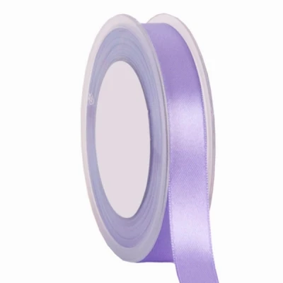 Oboustranná saténová stuha 15 mm x 25 m levandulová