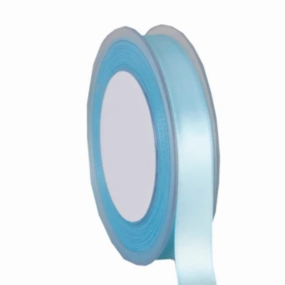 Oboustranná saténová stuha 15 mm x 25 m světle modrá
