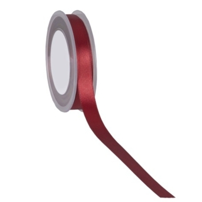 Oboustranná saténová stuha 15 mm x 25 m vínová
