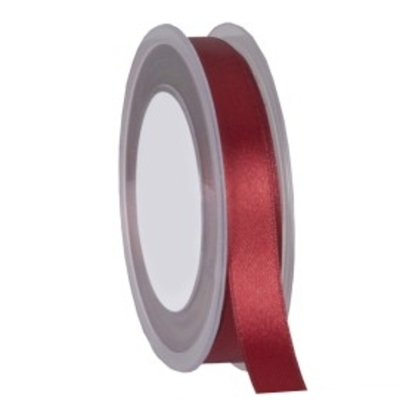 Oboustranná saténová stuha 15 mm x 25 m vínová