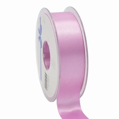 Oboustranná saténová stuha 25 mm x 25 m pastelově fialová