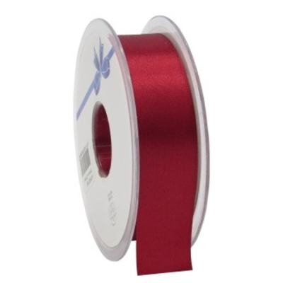 Oboustranná saténová stuha 25 mm x 25 m vínová