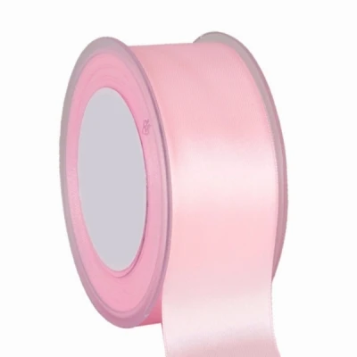 Oboustranná saténová stuha 38 mm x 25 m růžová 