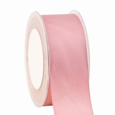Oboustranná saténová stuha 38 mm x 25 m starorůžová