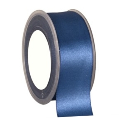 Oboustranná saténová stuha 38 mm x 25 m tmavě modrá