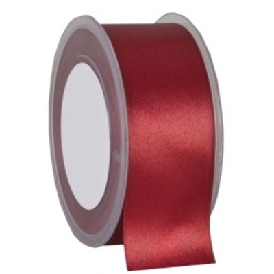 Oboustranná saténová stuha 38 mm x 25 m vínová