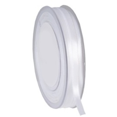 Oboustranná saténová stuha 6 mm x 50 m bílá