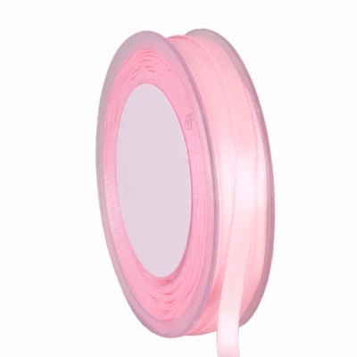 Oboustranná saténová stuha 6 mm x 50 m růžová 